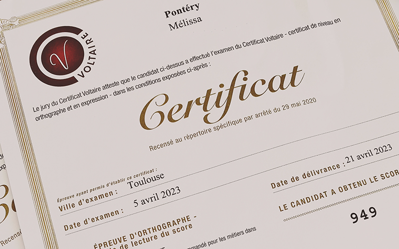 Pourquoi j'ai passé le Certificat Voltaire par Mélissa Pontéry